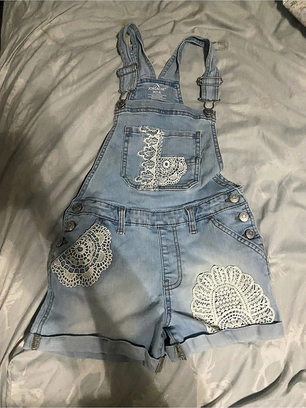 Jordache Denim Overall Shorts Size girls (7-8)